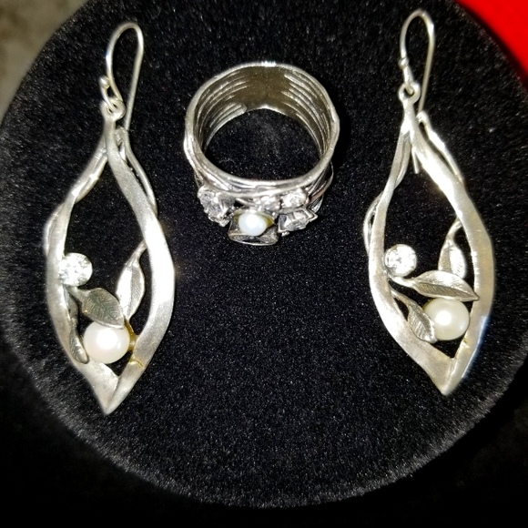 Earrings & Ring Isreali 926 - Picture 3 of 4